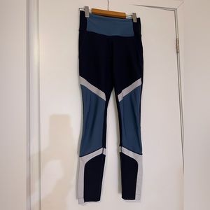 Navy, Blue, and White High Waisted Leggings